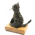Maček, ročno izdelana kovinska skulptura