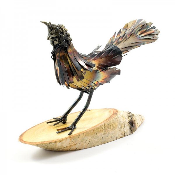 Ptiček, ročno izdelana kovinska skulptura