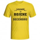 Majica Legende so rojene v decembru