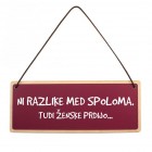 Tablica za vrata Ni razlike med spoloma