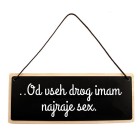 Tablica za vrata Od vseh drog imam najraje sex