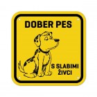 Pasja tablica Dober pes s slabimi živci, gravirana